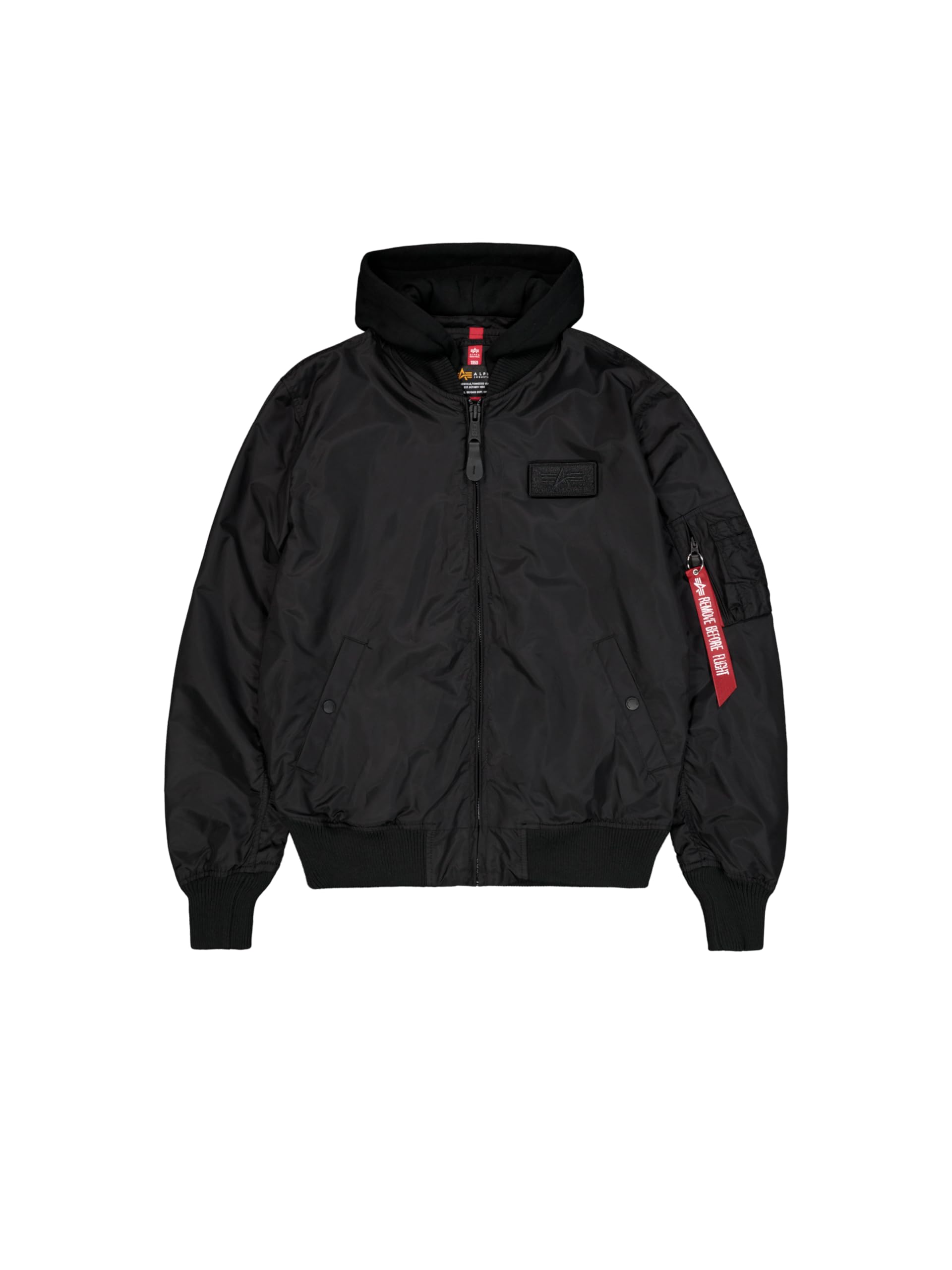 Alpha Industries Noir Hooded Bomber Ma-1 Tt Hood