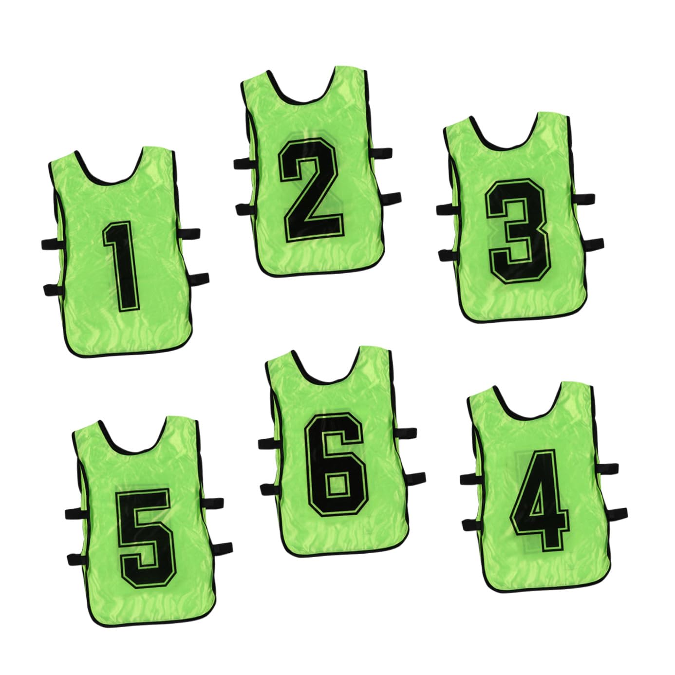 ibasenice 6PCS Youth Sports Vests Lightweight Mesh Training Pinnies for Young Athletes Breathable Sleeveless Jerseys for Sports Events and Practice-image-40