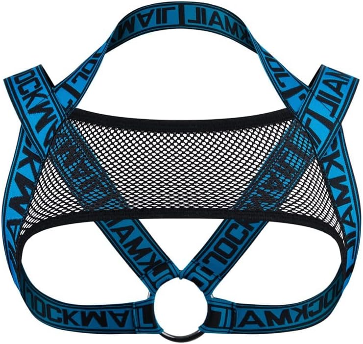 JOCKMAIL Mens Mesh Crop Top Body Chest Muscle Tops Harness Men Shoulder Bandage