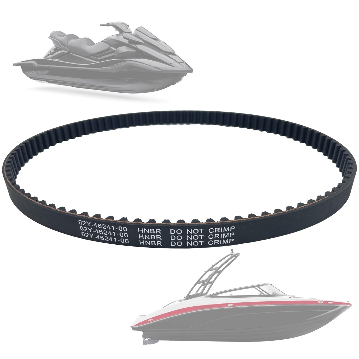 Geared Belt 62Y-46241 for Timing Belt for Ya-maha F40 F50 F60 4 for Stroke for Outboard for Motor 62Y-46241-00 60V-46241-00 Drive Belt