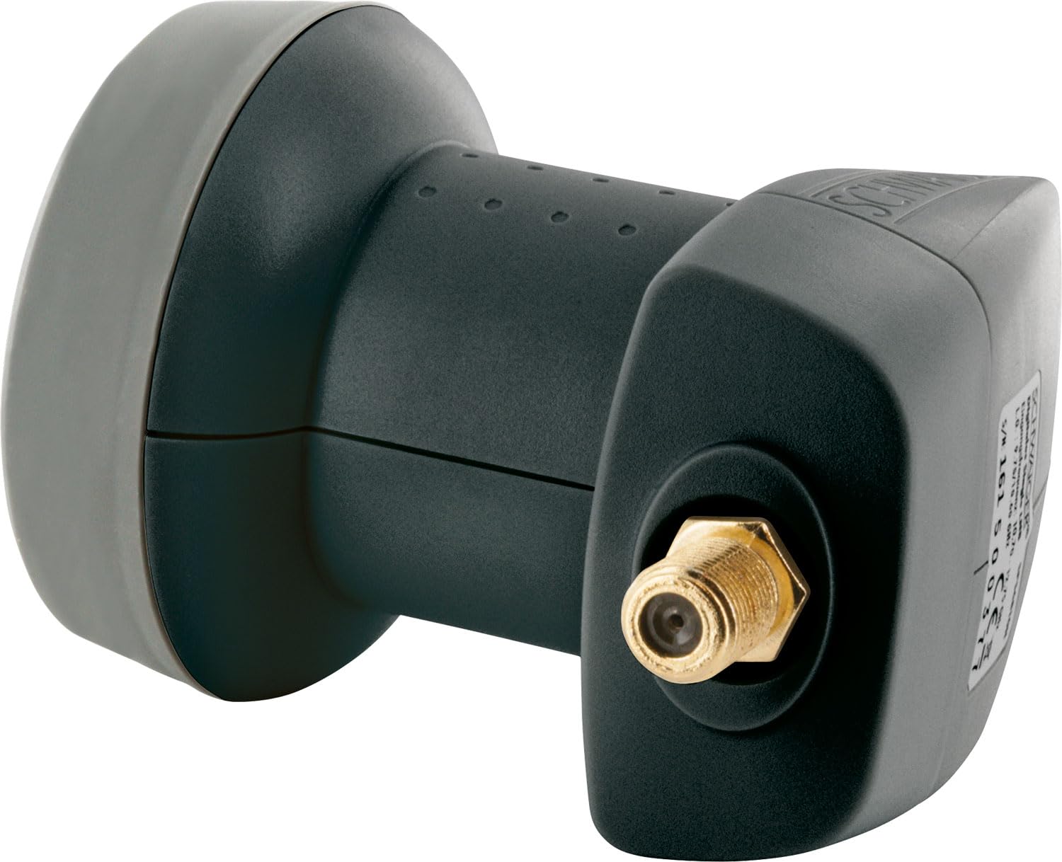 SCHWAIGER 319 Single LNB Low Noise Blockconverter Sun Protect Tapa LNB Digital Resistente al Calor Accesorios para Antenas parabólicas protección contra la Intemperie contactos Dorados Antracita