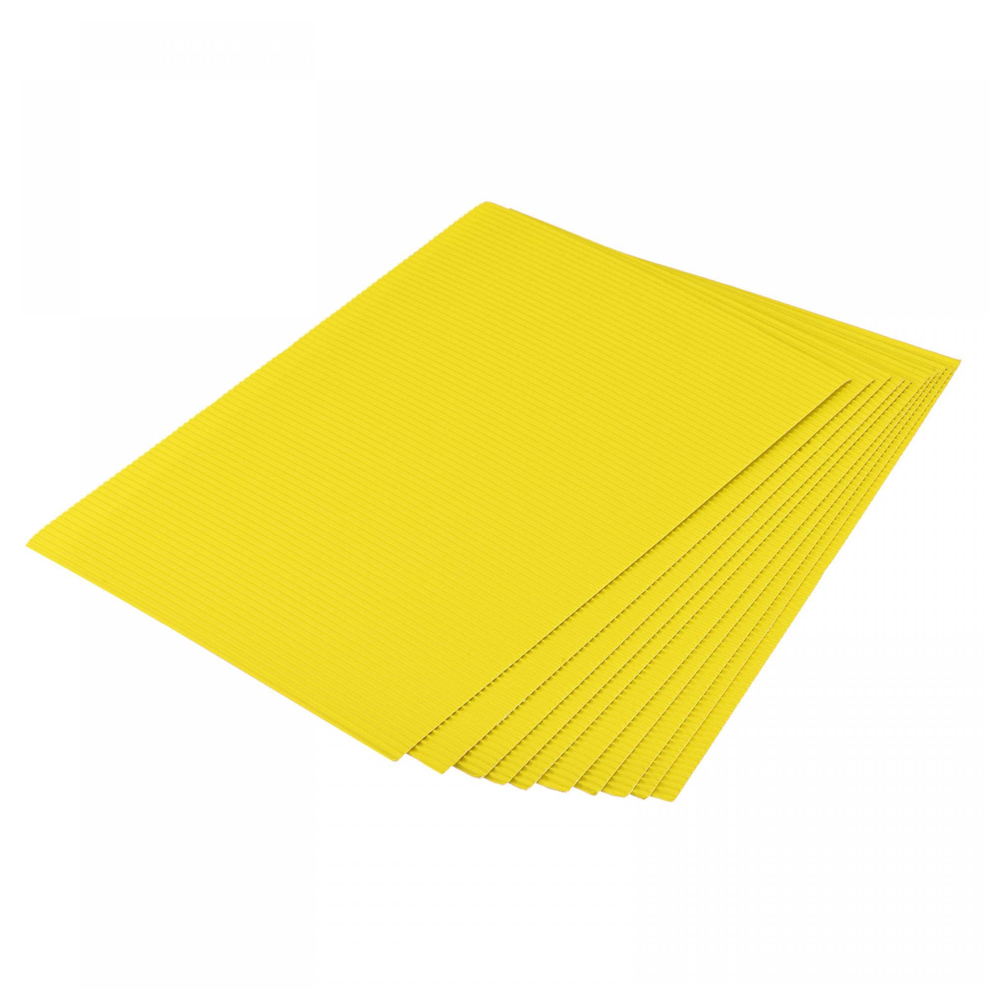 sourcing map Corrugated Paper Sheets 25pcs 11.8-inch x 7.87-inch Orange Yellow Cardboard for DIY Craft