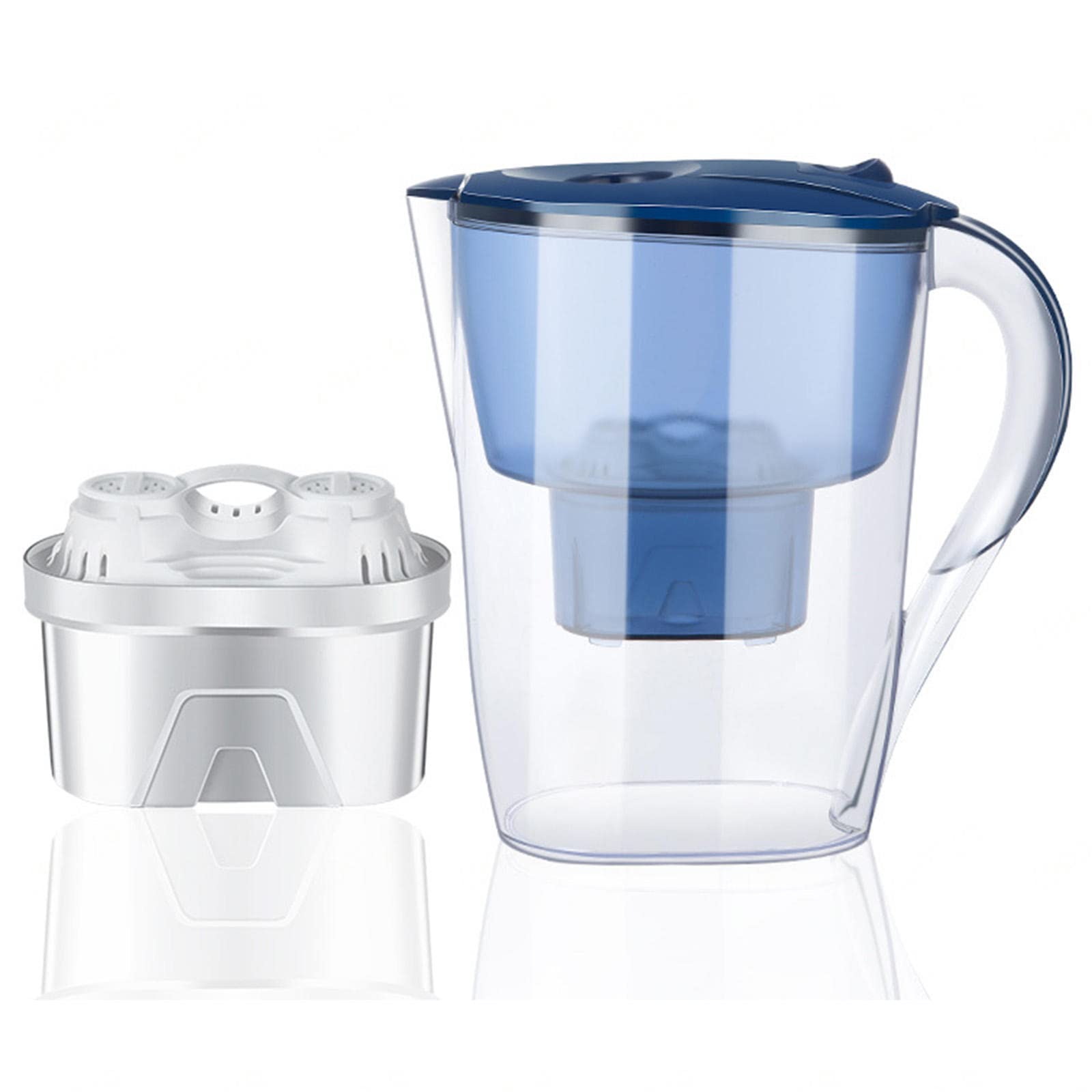 Caraffa Filtrante Porta Del Frigorifero, Cartucce Caraffe Filtranti 2,6 L, Senza Bpa, Riduzione Microplastiche, Cloro, Impurità Calcaree, Cartucce Refrigeratore D'acqua,A