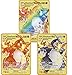 Seltene Pokemon-Karte, Sammlerstück, Metall, goldfarben, tolles Geburtstagsgeschenk für Mädchen und Jungen, 3 Charizard Vmax, 3 Stück