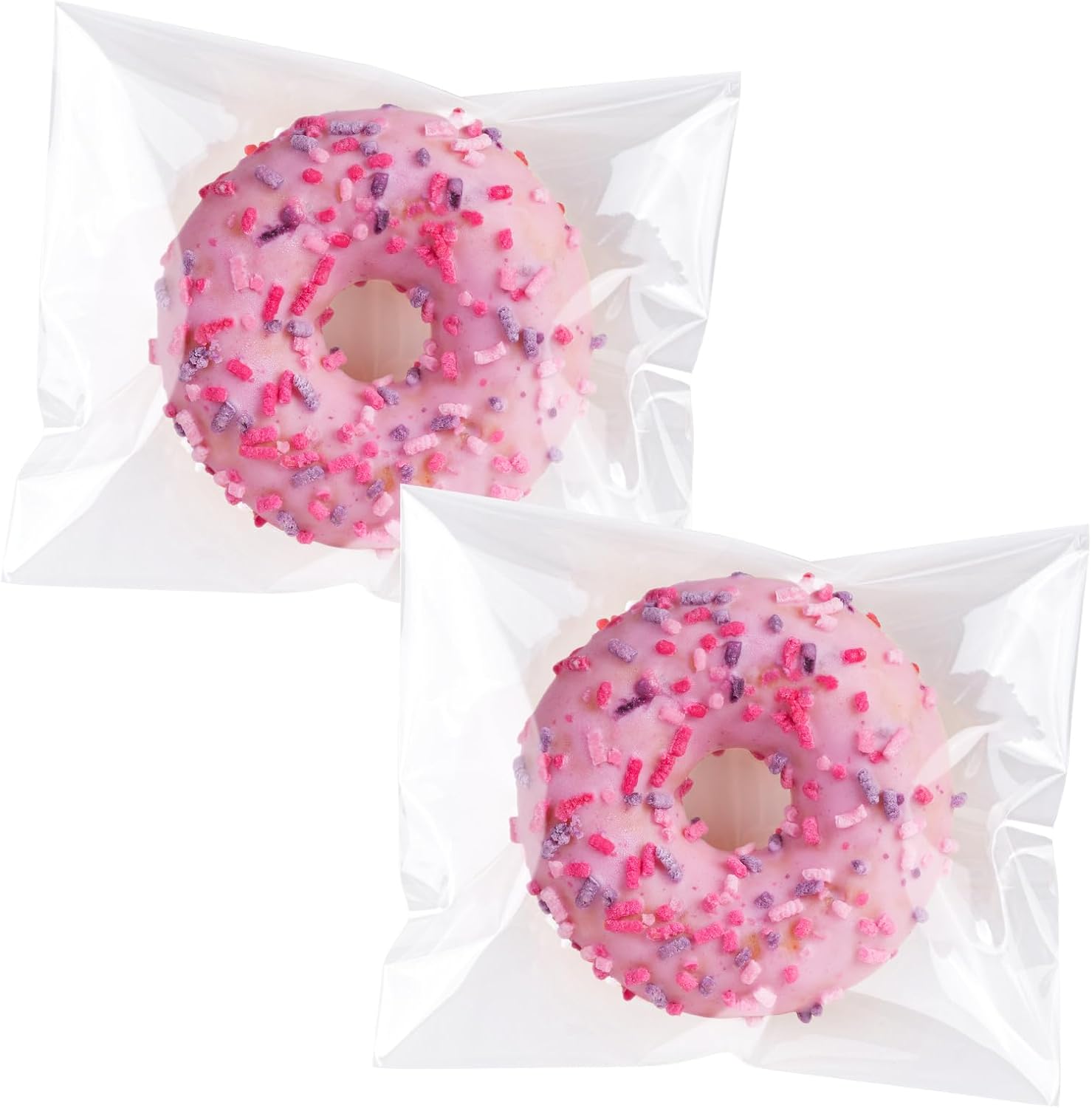 300 Pcs Clear Self Sealing Cellophane Bags, 5x6 Inches Cookie Bags Resealable Cellophane Bag for Packaging Cookies, Candy, Gifts, Favors and Products, 3 Mils Individual Self Adhesive Wrappers