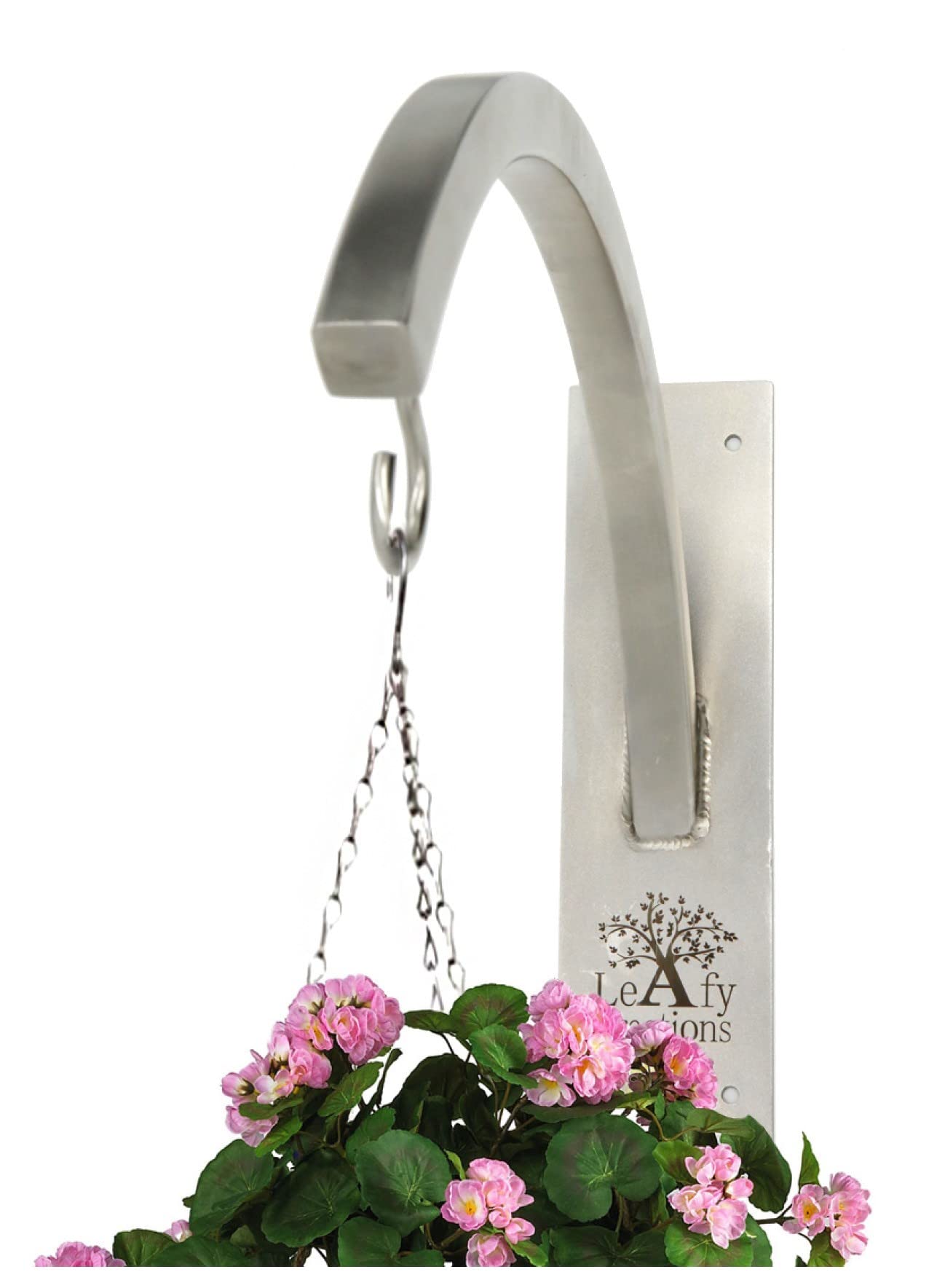 Leafy Creations High End Arched Stainless Steel Plant Hanger, Plant