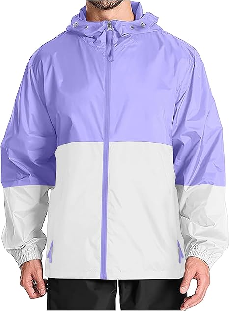 Amazon | [CUANCYL] 紫のSメンズ 軽量 ウィンドブレーカー ジャケット