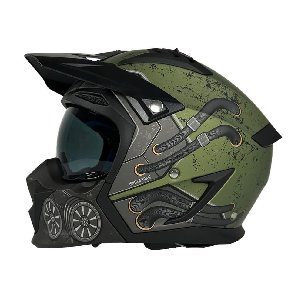 AXXIS Casco Hunter Sv Toxic Verde Mate Xs