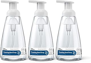 Clean Revolution Ready to Use Foaming Hand Soap| Three Pack | Jumbo 15.25oz Bottles | Gentle, Moisturizing & Eco-Friendly | Real Essential Oils | Fragrance Free | 45.75 Total Fl Oz, Clear
