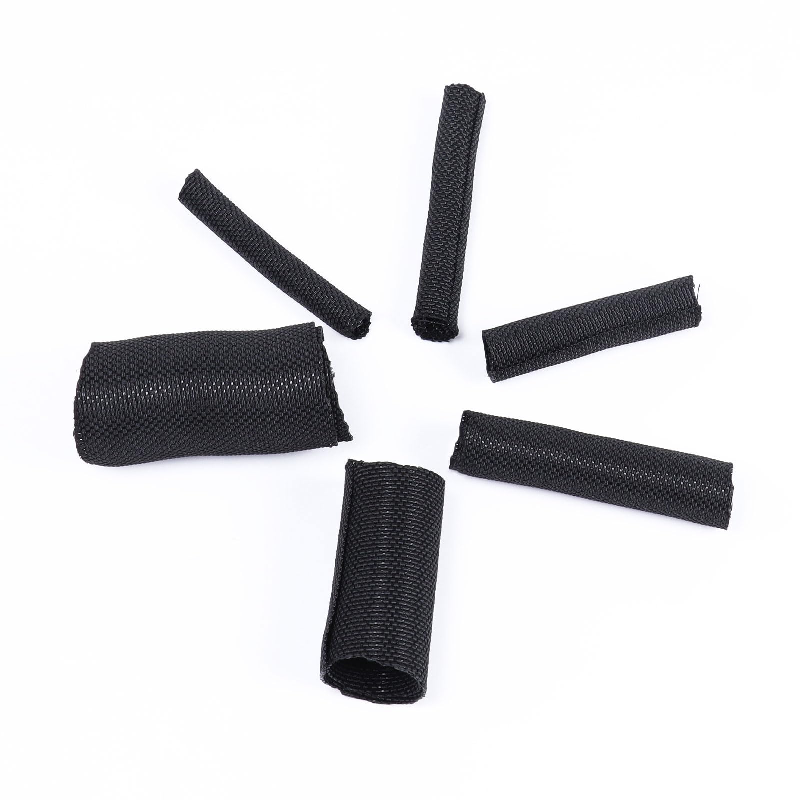 Guaina intrecciata divisa in rete intrecciata per cavi automobilistici/cavi audio/video/corde multi-cavo, copertura di protezione organizzata (nero, 5 mm) - 4,3 m)