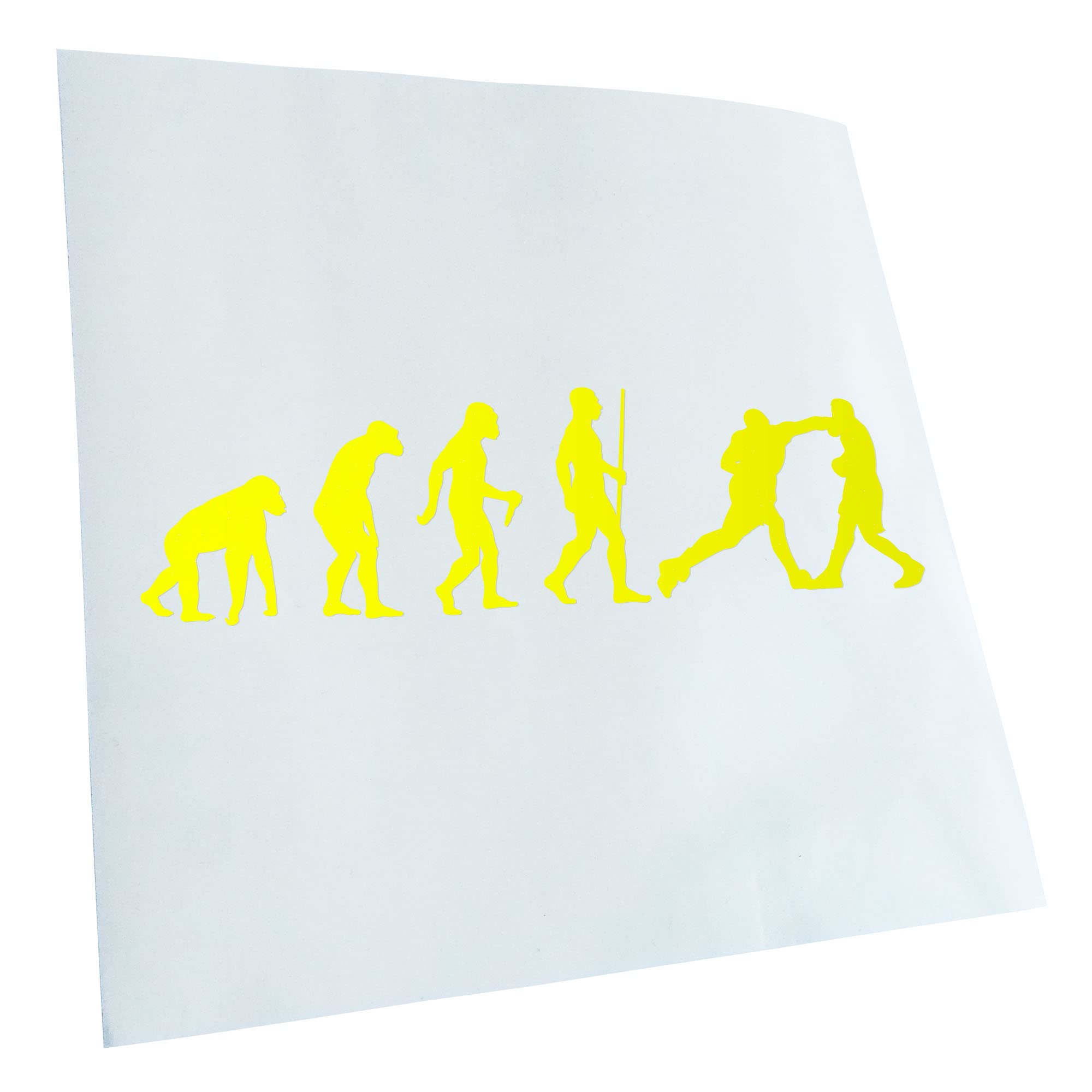 Kiwistar - Car Sticker - Boxes Knockout Evolution II - Neon Yellow - 30 x 8 cm - Rear Window Car Sticker Weatherproof for Car Truck Moped Truck - Sticker Exterior Self-Adhesive Tuning Accessories for