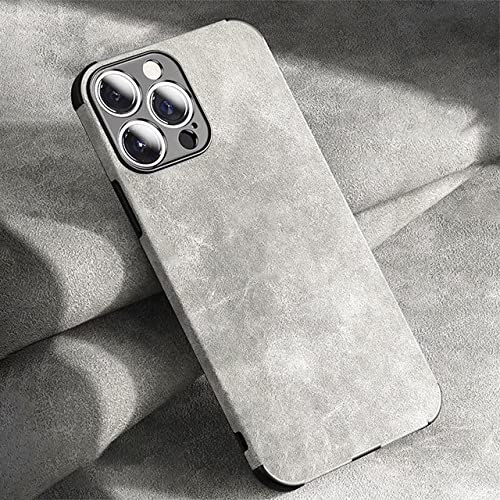 Coque en cuir pour iPhone 13 Pro antichoc avec contour silicone souple