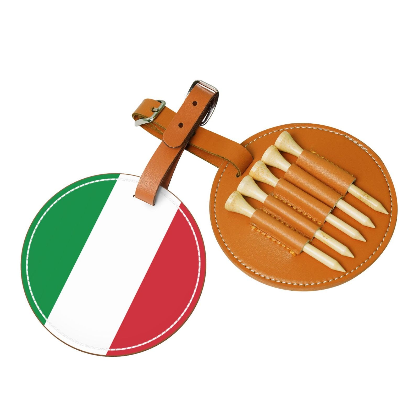 WXXWXD Italian flag Printed Golf Tee Storage Bag - Portable Storage, Easily Organize Tees