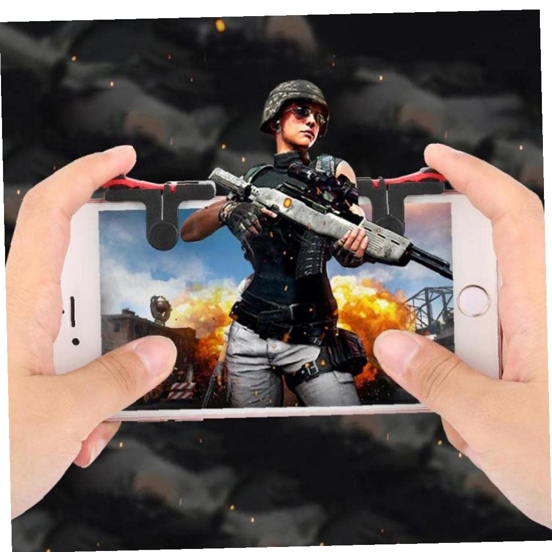 1 Par Pubg Controlador Juego Móvil Gamepad Gamepad Disparador Objetivo Botón L1 R1 Shooter Joystick para Diferentes Modelos Teléfono Juego Pad Accesorios