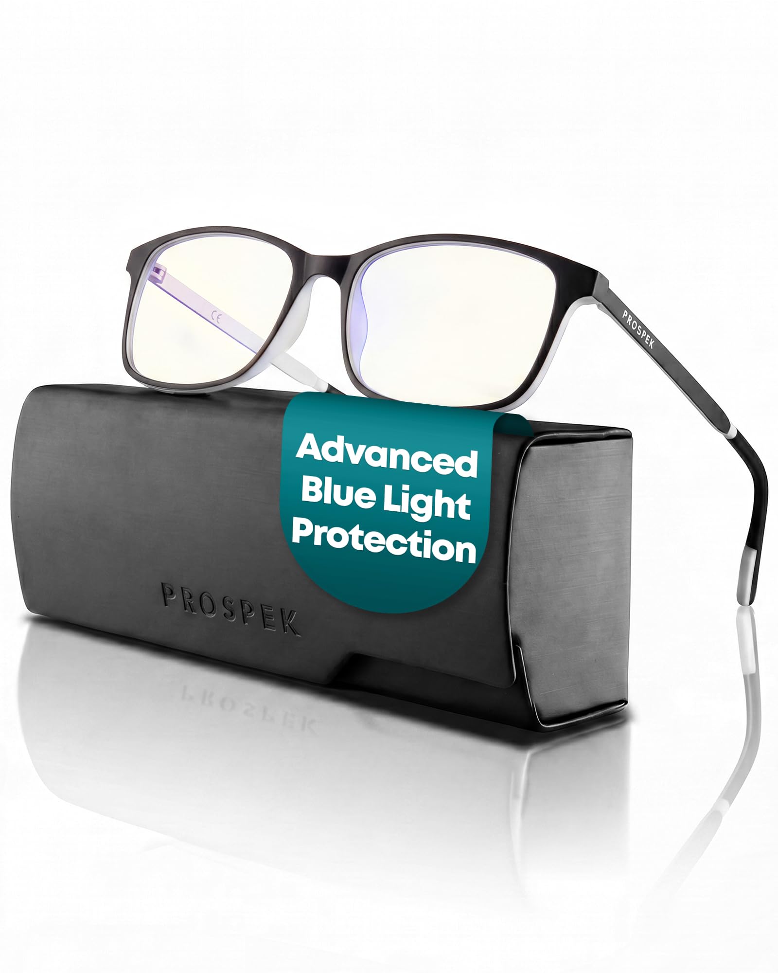PROSPEK: ARCTIC Gafas con lente transparente y bloqueo de luz azul. Alivio para vista cansada por el ordenador. Verás colores vivos y protegerás tus ojos (+1.75 Aumento)