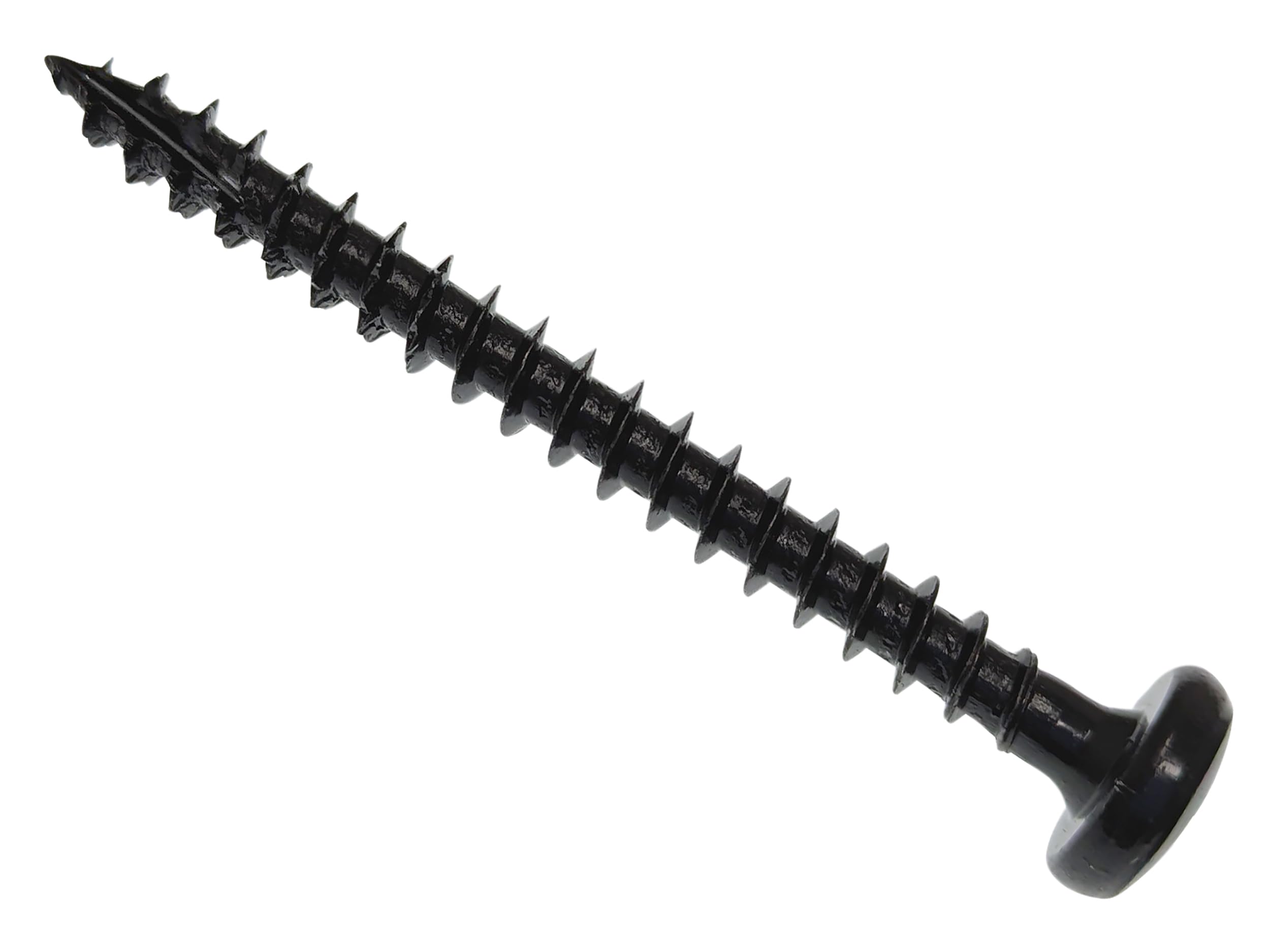 Forgefix Spectre™ PZ Compatible Wood Screw Pan Black 4 x 40mm Box 200, feature a pan, pozidrive compatible, recessed head. Fully threaded with a sawtooth thread