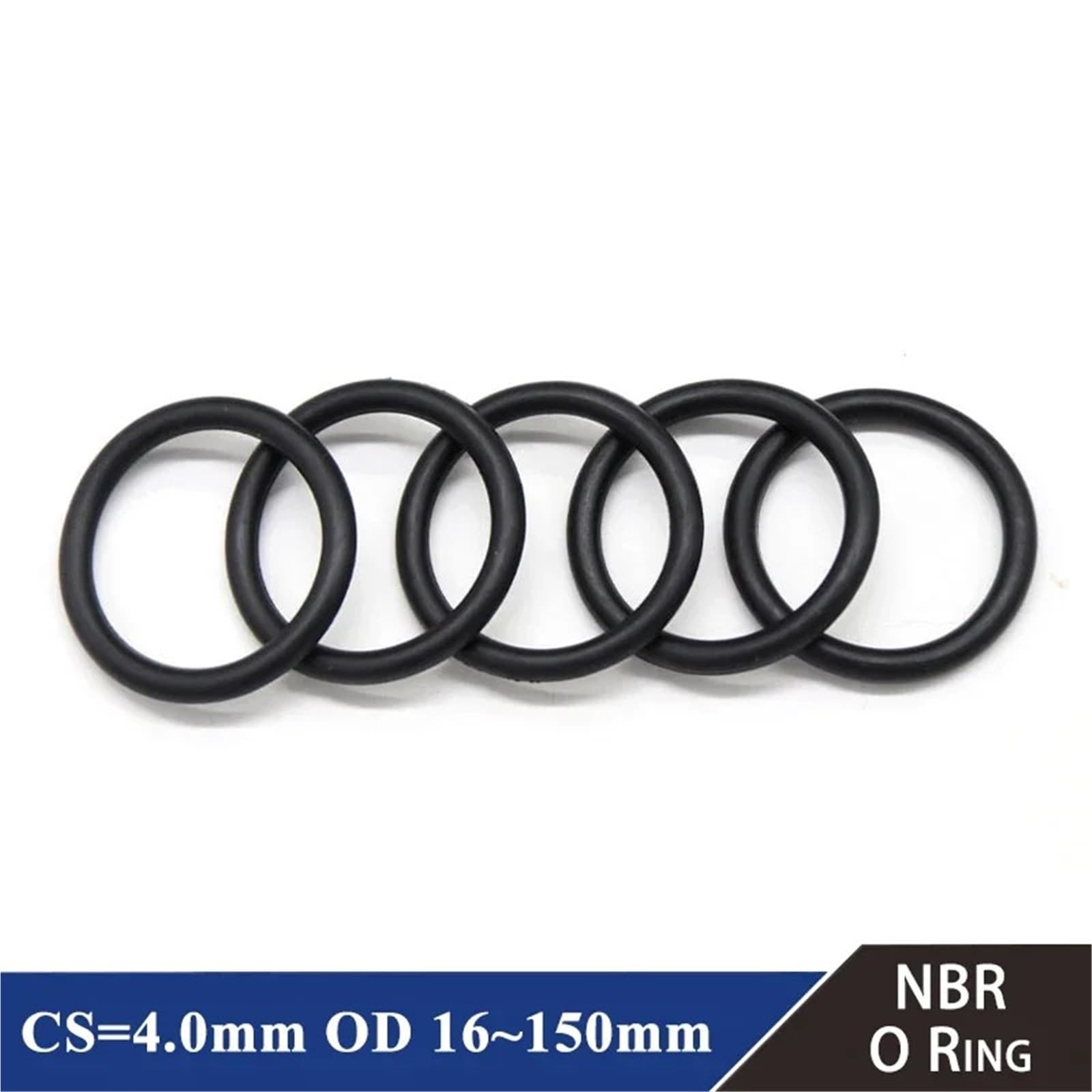 Joint de Refroidisseur Lot de 10 joints toriques en NBR CS, diamètre extérieur 16 mm à 150 mm, entretoises en caoutchouc nitrile-butadiène, résistance à l'huile(OD 90mm ID 82mm)