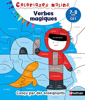 Hardcover COLORIAGES MALINS CONJUGAISON 7-8 ans CE1 (French Edition) [French] Book