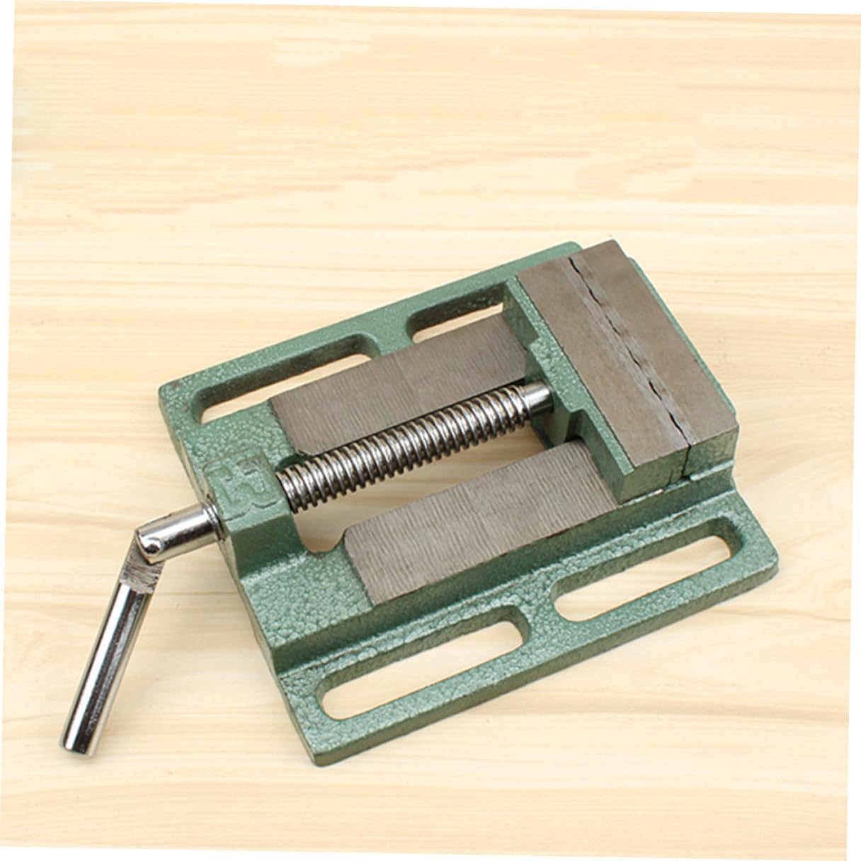 5-inch Drill Press Vise and Bench Clamp for Woodworking, Cast Iron Table Vise with Screw Clamp Function, Small Workholding Device for Milling and Drilling Tasks