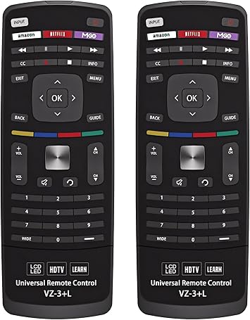 RIVIERA Vizio Remote Control for All VIZIO Smart TV Compatible with D, E, M, P, V, PX Series with Learning 2 Pack