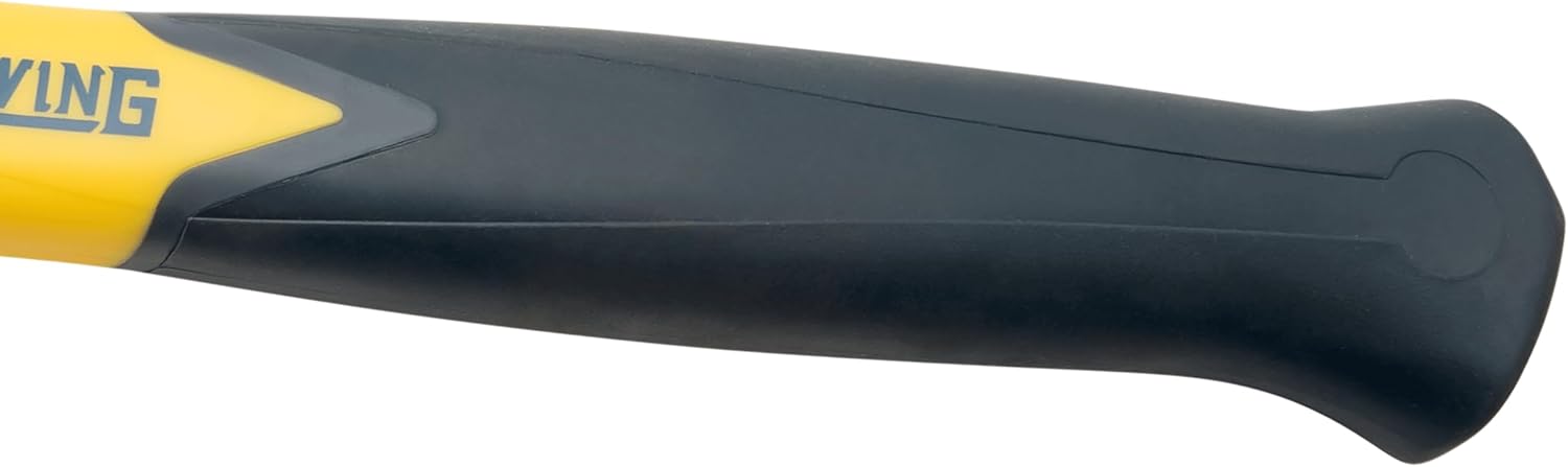 ESTWING Sure Strike Hammer - 16 oz Curved Claw Hammer with Smooth Face & Fiberglass Handle - MRF16C