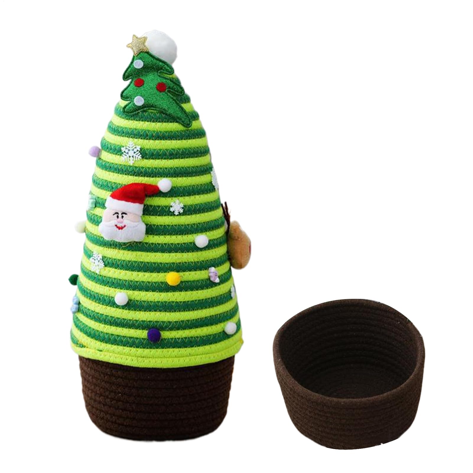 Panier de Noël mignon pour cacher le désordre des snacks et fournitures de bureau