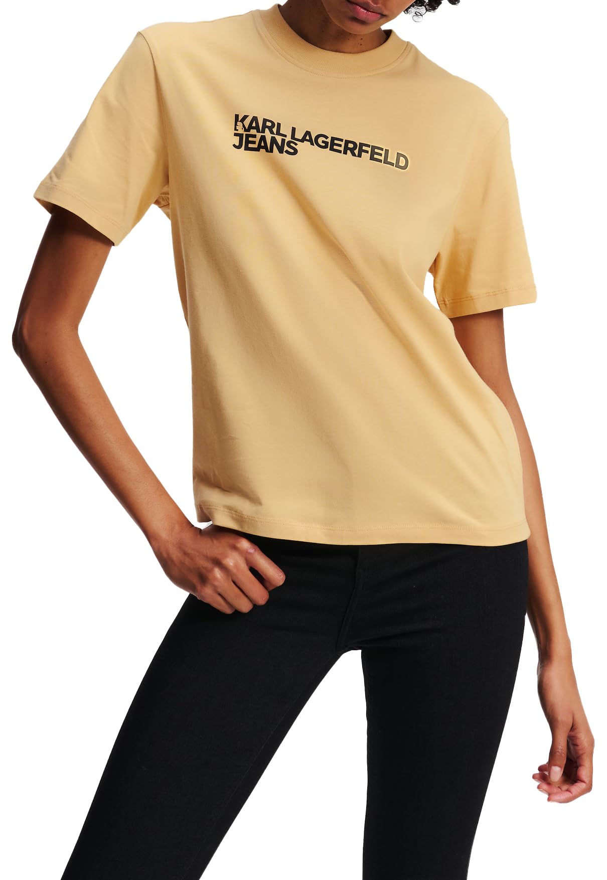 Karl Lagerfeld Jeans Damen Karl Lagerfeld Jeans, Women's, Regular Short Sleeve Essential Logo Tee, Regular Fit T-Shirt (1er Pack)
