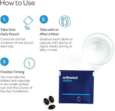 Orthomol Vision, 30-Day Supply, Comprehensive Eye Health Supplement with Micronutrients to Support Vision & Eye Wellness