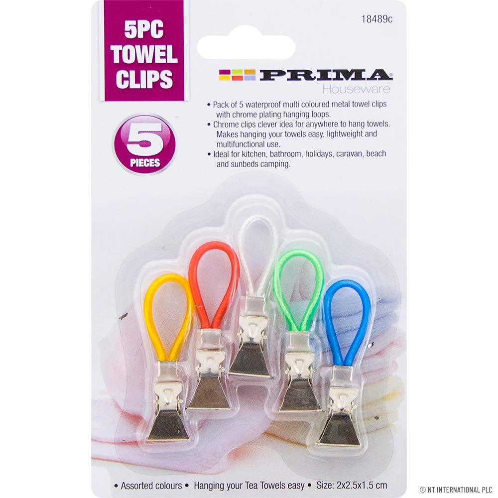 Tea Towel Hanging Clips Metal Clip On Hooks Loops Dish Cloth Hand Hangers UK 5pc