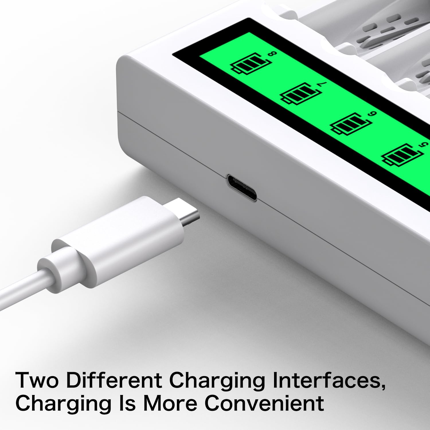 Paquete de 8 pilas recargables NiMH AA de 3300 mAh, 1,2 V AA y 8 pilas NiMH AAA con cargador