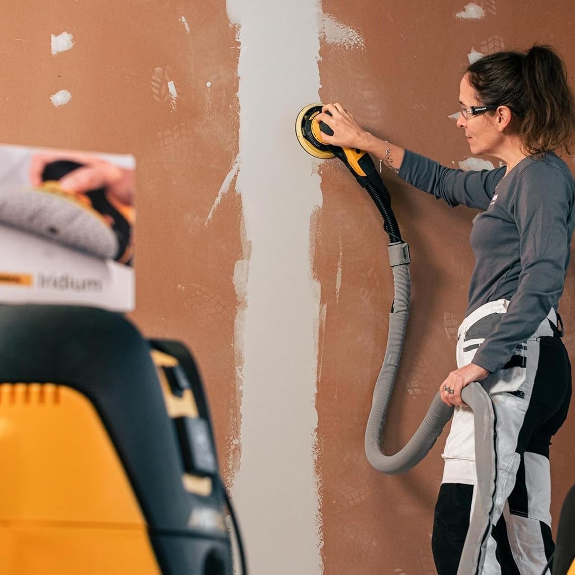 Mirka carta abrasiva Iridium Ø125 mm a strappo 89 fori grana 60 50 pz | Per levigatura precisa su vernice stucco legno acciaio plastica con 89 fori per aspirazione polvere efficiente