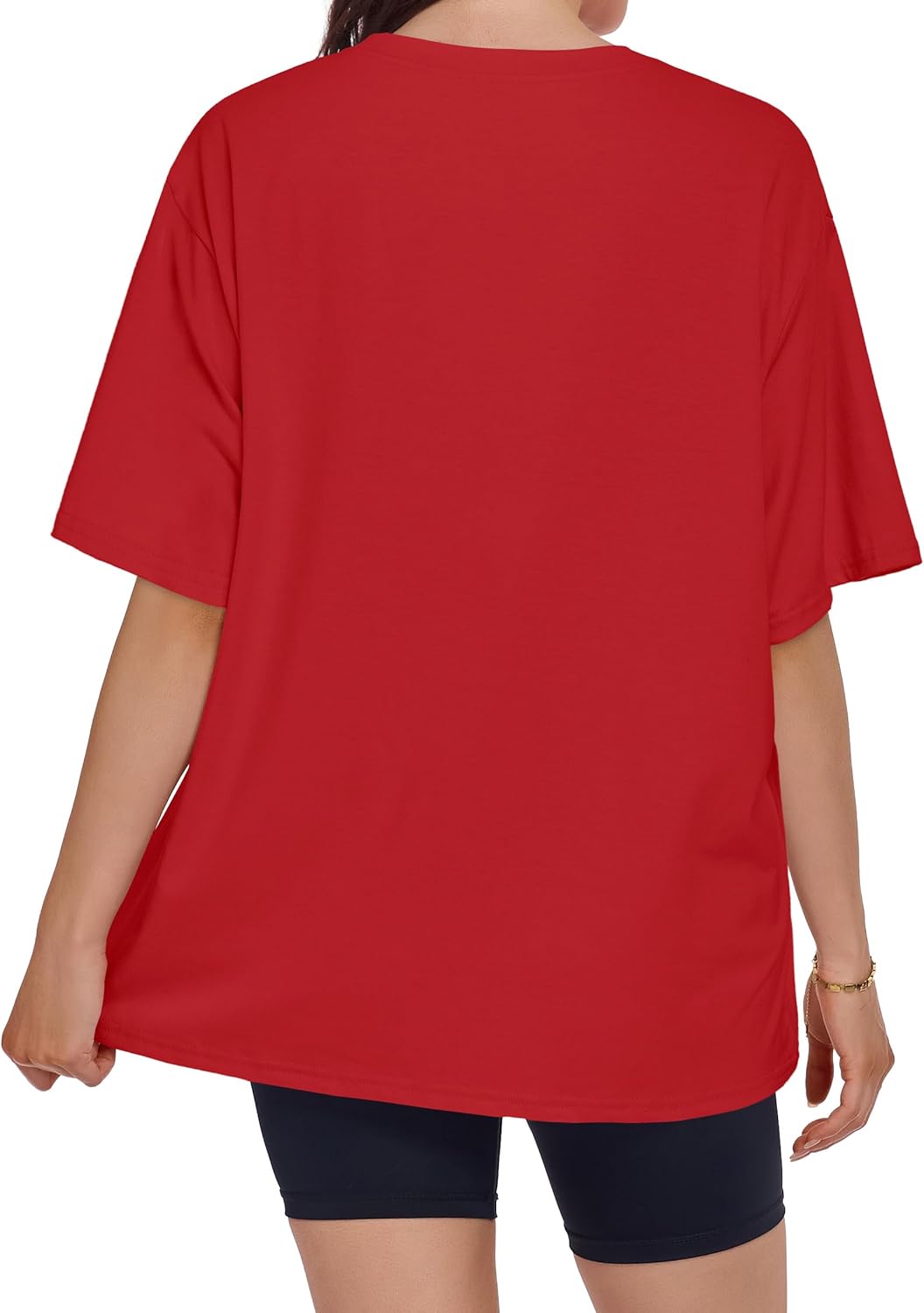 ADOREJOY Oversized Tshirts for Women Crewneck Summer Graphic Tees Short Sleeve Loose Basic Tops - Image 6