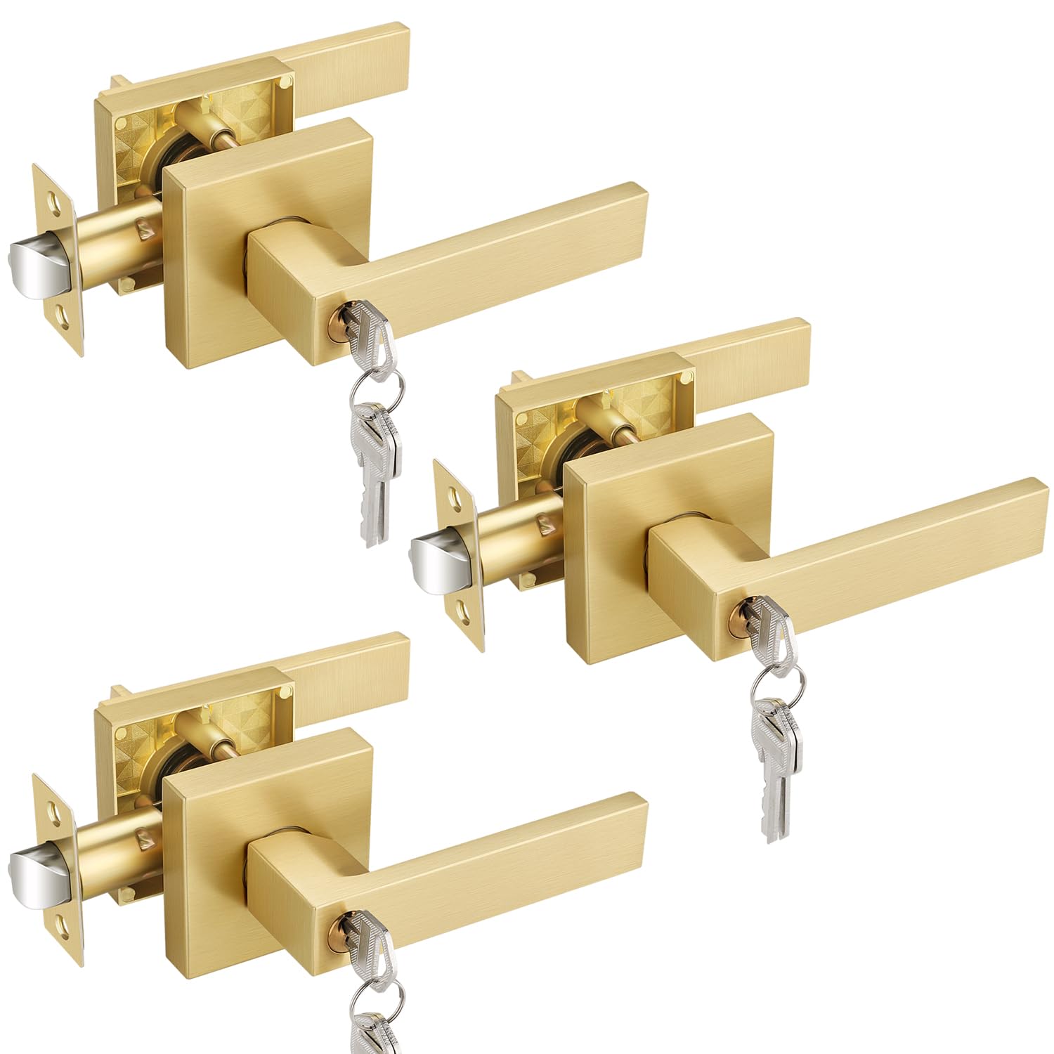 EHOMEWARE 3 Pack Entry Door Levers