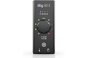 iRig HD X Guitar Audio Interface 96 kHz Digital Recording, 24-bit