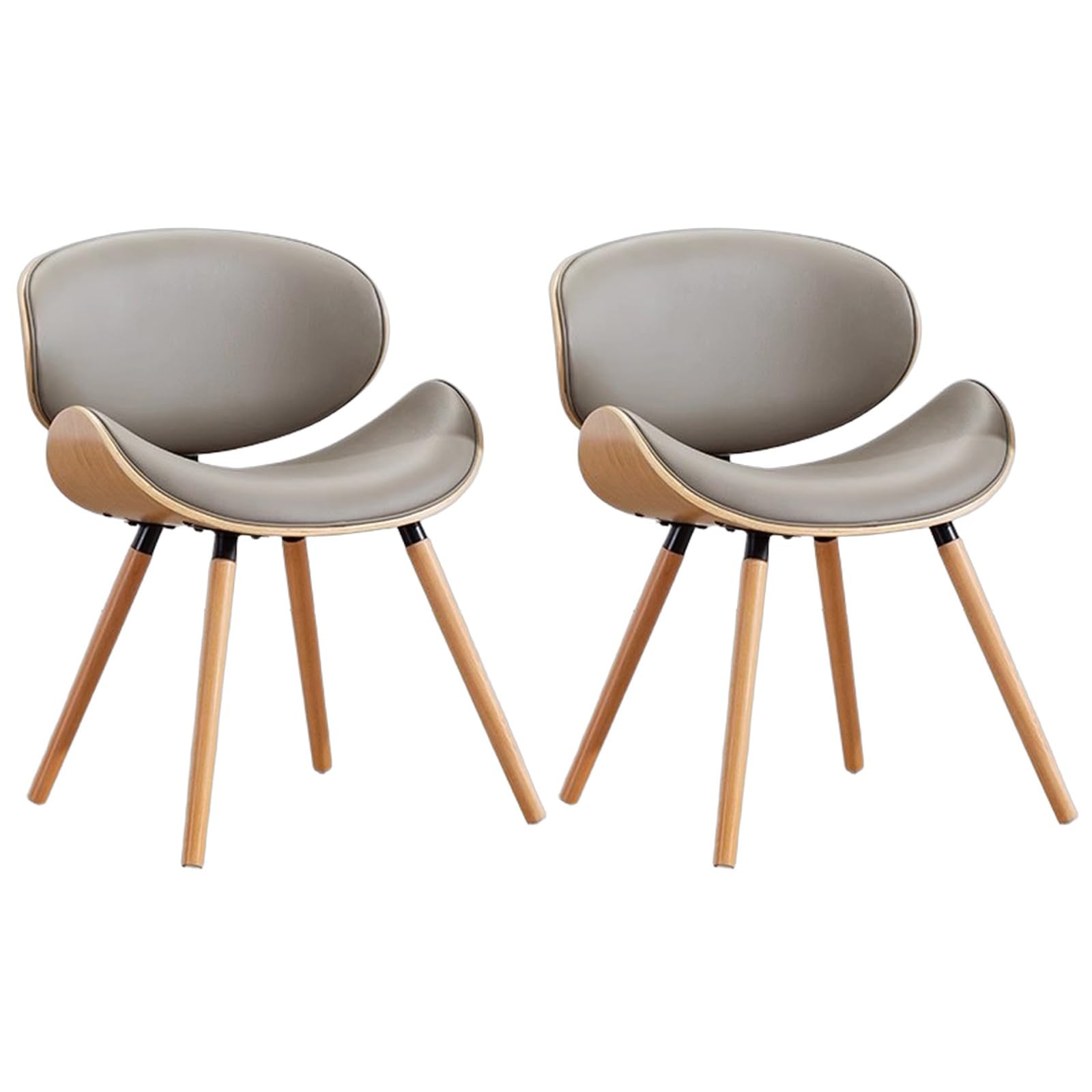 Chaise de cuisine rembourrée et facile à nettoyer avec dossier ergonomique lot de 2
