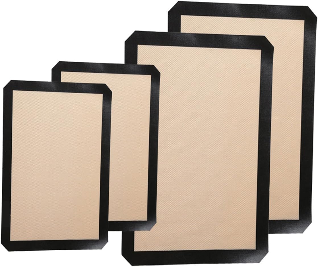 4 Pack Silicone Baking Mats Non Stick Heatproof for Cookies