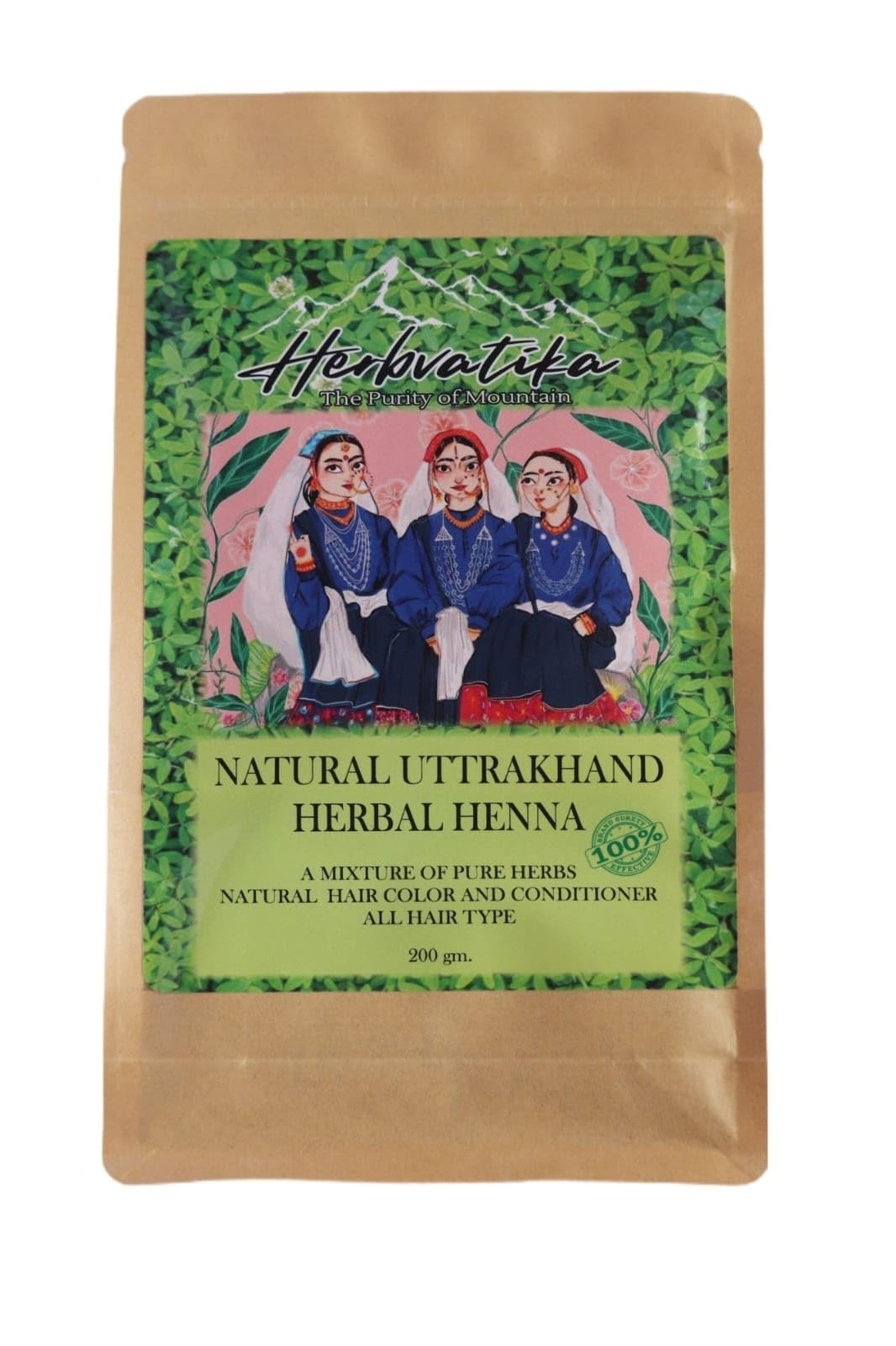 Herbvatika Natural Uttrakhand Herbal Henna Powder, 100% Free of Mud, PPD, Parabens, Harsh Chemicals, Artificial Colours, Fragrance, 200g-picture-35