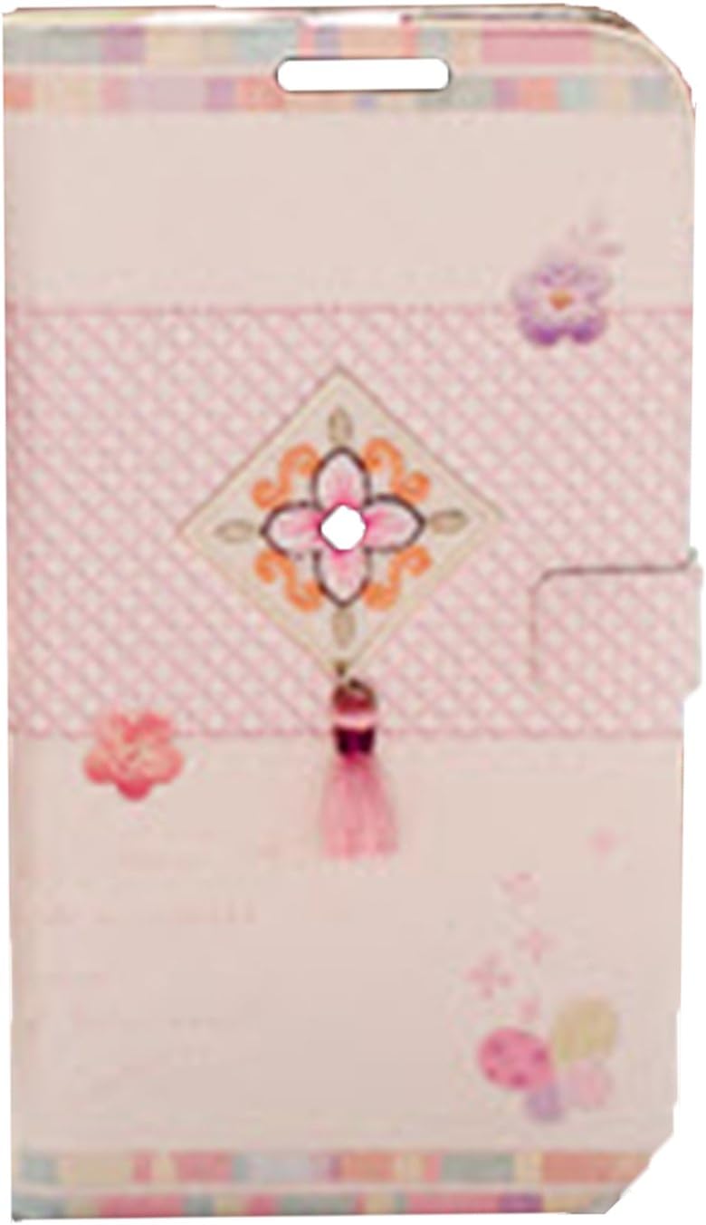 [Happymori] Nabillera Diary Wallet Type Flip Case Cover Leather Design Korean Traditional Phone Carrying Case for Samsung Galaxy S3 3g (Pink)