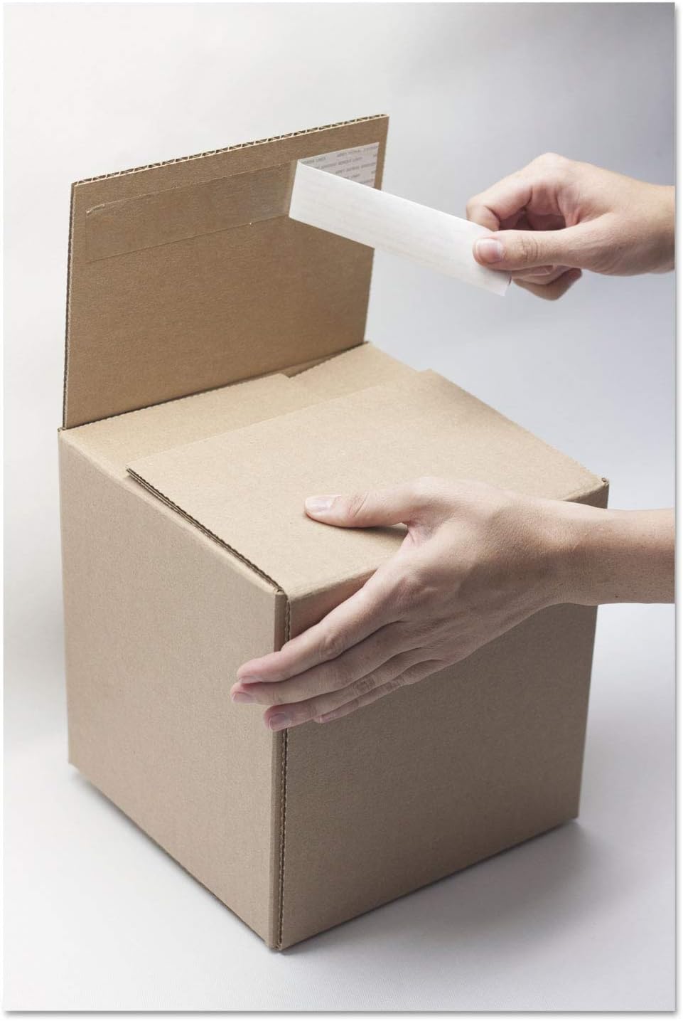 EasyBOX 11102 Self-Sealing Shipping Boxes, 8l x 6w x 6h, Brown Kraft, 8/Carton