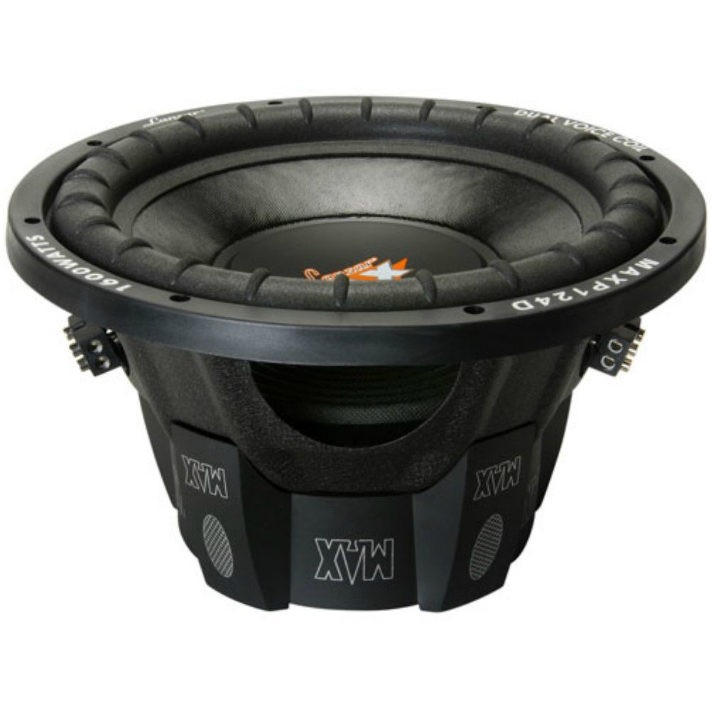 LANZAR MAXP124D Sub woofer subwoofer 30,00 cm 12" 300 mm dvc 4+4 Ohm 800 Watt rms 1600 Watt MAX Doble Bobina de 4 + 4 Ohm dvc Dual Voice Coil, 1 Pieza