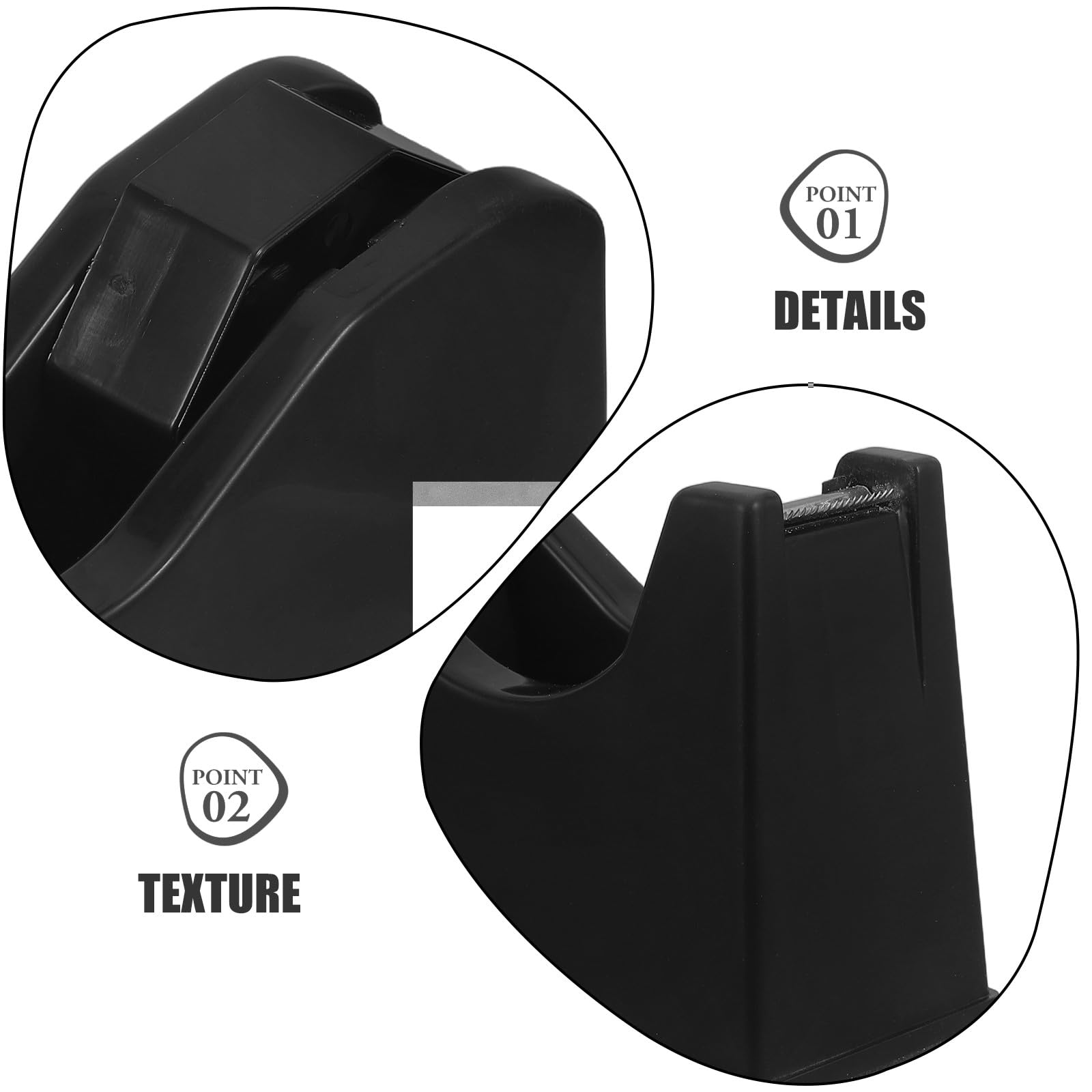 Set di 2 dispenser di nastro adesivo da tavolo - Taglierina da scrivania per ufficio con base antiscivolo e anima da 1"/3" - Taglierina ricaricabile per nastro adesivo per
