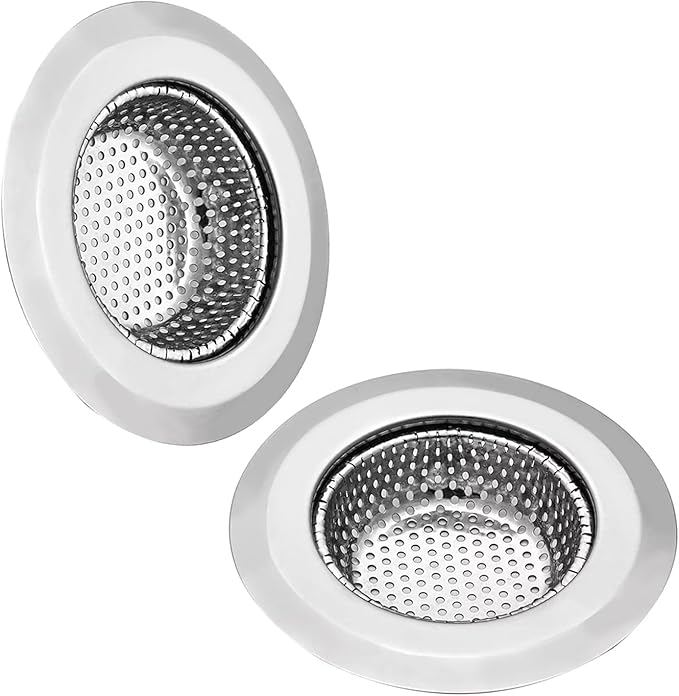 Colador de Fregadero de Acero Inoxidable LASSHSWA 2 Piezas 4.5 pulgadas miniatura 4