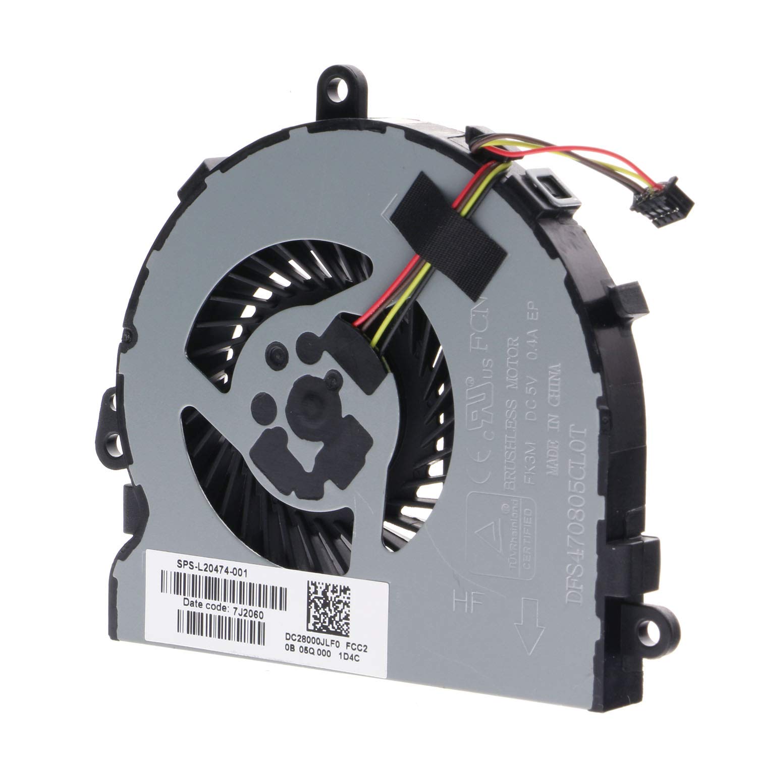 Ventola di raffreddamento CPU per HP 15-DA, 15-DB, 15-DI, 15-DR, 15Q-DX, 15T-DS, 250, 255, 256 G7 L20474-001