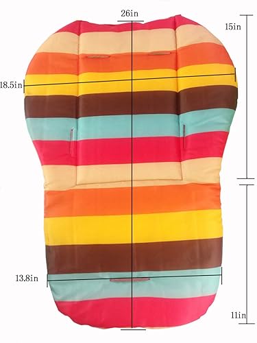 Miniatura 5 de Twoworld Funda para cojín de asiento de silla alta para bebé, resistente al agua y correas para silla alta (arnés de 5 puntos), 1 traje