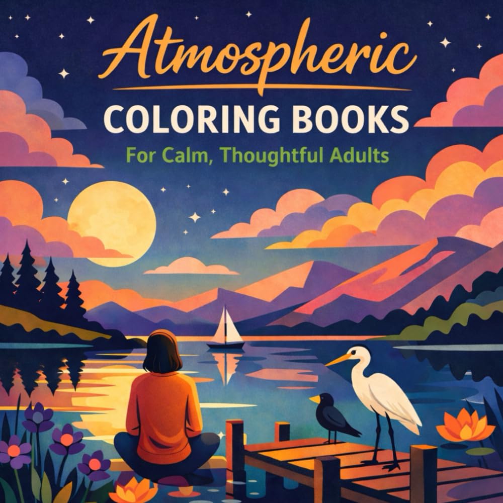 Atmospheric Coloring Books for Calm, Thoughtful Adults: Mindful Scenes to Color for Relaxation
