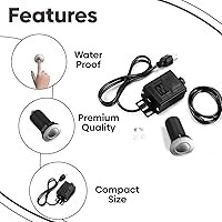 Vista 62 de 2.5" Long Single Outlet On/Off (Black) Air Switch Garbage Disposal Push Button with Cord, Kitchen Sink Top Switch, Garbage Disposal Kit for Waste