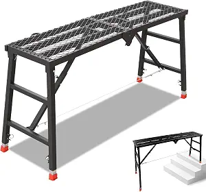 70.9x15.8x35.8-61.4 Inch Foldable Scaffolding Platform