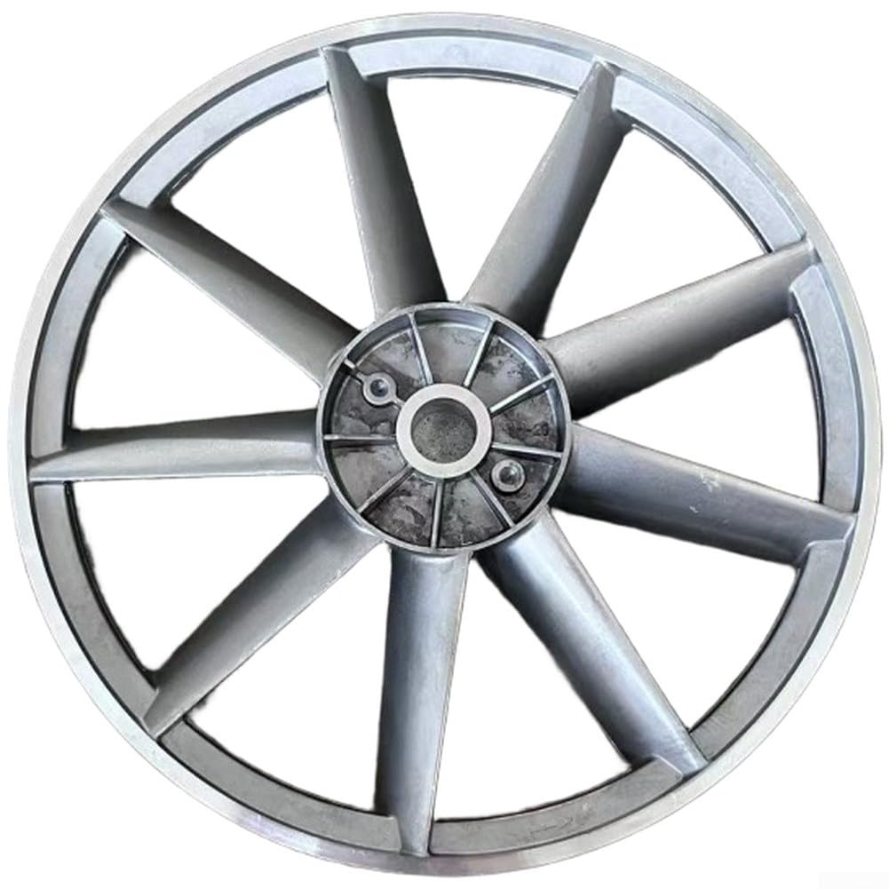 Poulie de moteur en aluminium pour compresseur d'air, poulie de courroie de volant d'inertie de 350 mm avec alésage conique (28-29 mm), compatible avec courroies de type B