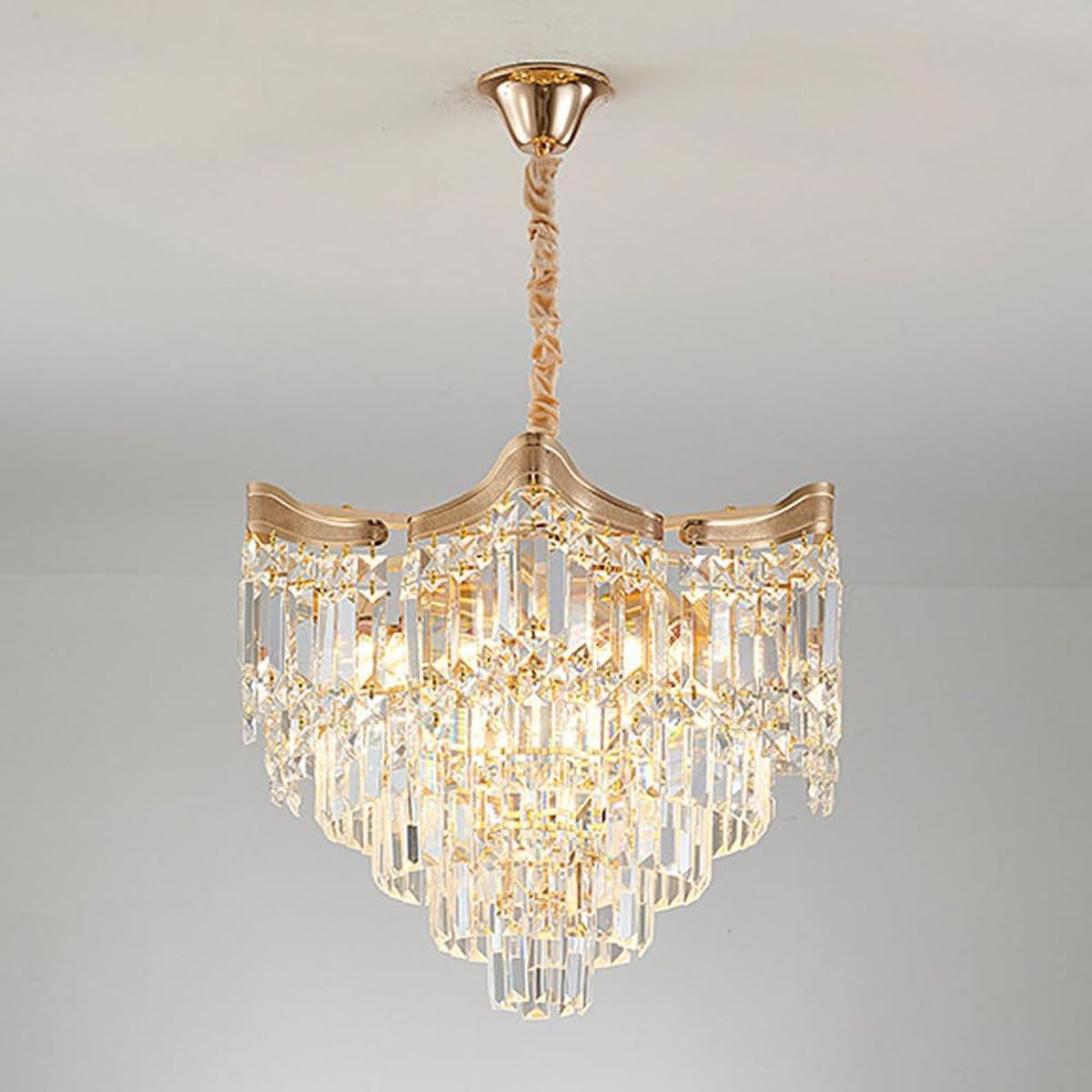 Lustre à LED suspendu en cristal pour illuminer votre salle à manger