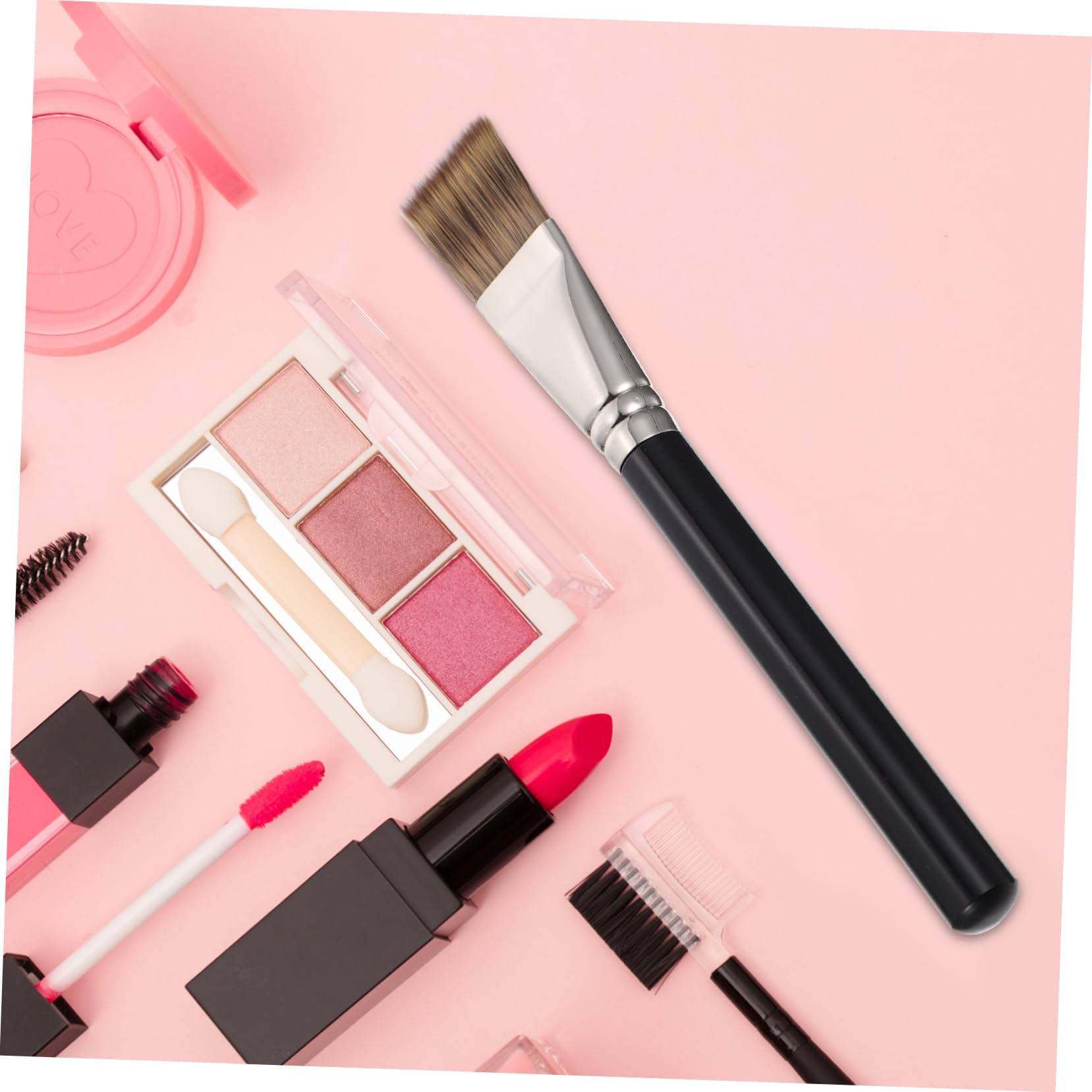 MAGICLULU 5 Pz Pennello Da Trucco Pennello Per Fondotinta Per Trucco in Polvere Pennello Per Il Viso Senza Cuciture Pennelli Cosmetici Mancare Manico in Legno Testa Piatta Fondazione